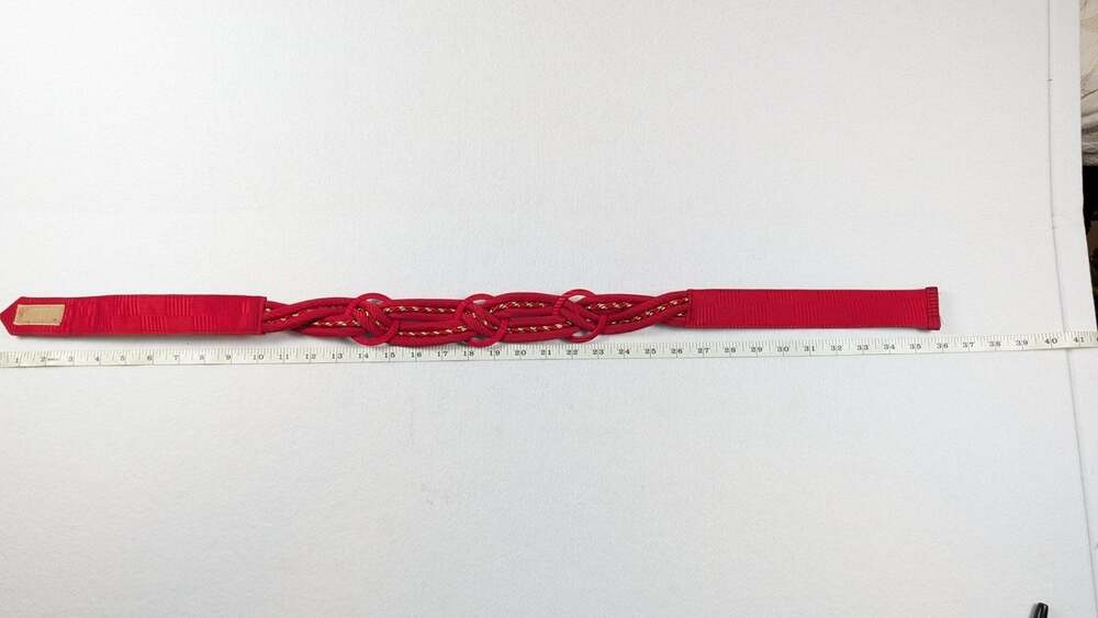 Vintage Ginnie Johansen Inc. Red Braided Belt
